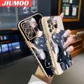 JIUMOO For Samsung Galaxy A13 Case Fashion Cool Tide Boy New Design Phone Case Side Edge Pattern Luxury Plating Silicone Casing Full Cover Camera Shockproof Protection Cases. 