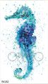 Seahorse Temporary Watercolor Tattoo for Children and Women. 