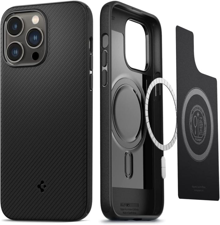Spigen Mag Armor MagFit Case Compatible with iPhone 14 Pro Max - Matte Black