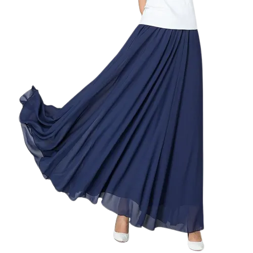 Long chiffon skirt best sale