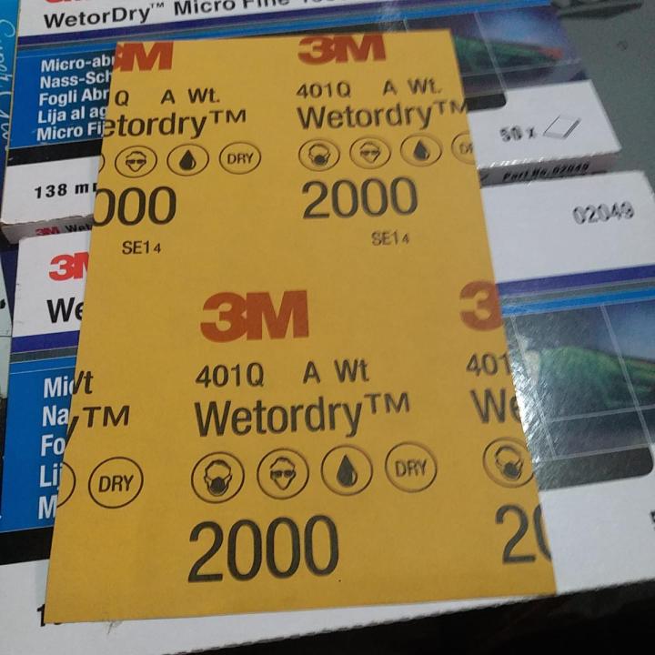 3pc 2000 Grit Sandpaper Waterproof Abrasive Paper