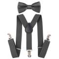 Suspenders for Kids Elastic Suspender, Galas + Bow Tie, Bowtie, Pack of 2 -. 