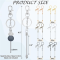 12Pcs Beaded Keychains in Bulk Kit Blank Keychain Making Supplies DIY Keychain Supplies Set for DIY Jewelry Making. 