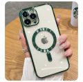 Electroplate Magsafe Shockproof Magnetic Cell Cover Magnet Phone Case For Iphone 13 14 15 Pro + Pro Max. 