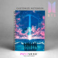 BTS Logo printed Notebook with free gift, BTS Army, KPOP, STRAY KIDS, SEVENTEEN, Fully Customized Perfect Gift For Army. 