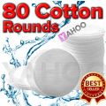 80 Pcs Cosmetic Make Up Remover Facial Cotton Pads \ Make Up Facial Cotton Pads Use With Rose Water - Cleansing Pads. 