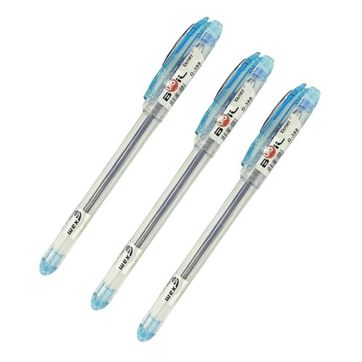 Pack of 3 Youmei G-388 Gel Pen Blue Ink Writing Pen