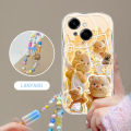 VRQR Wave shell for Tecno Spark Go 1 GO 2025 Phone Case Cute Popular Teddy Bear Candy Bracelet Casing. 