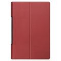 For Lenovo Yoga Tab 11 Custer Texture Horizontal Flip PU Leather Case with Holder & Sleep / Wake-up Function( Red). 
