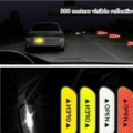 4Pcs Car Door Sticker Universal Safety Warning Mark OPEN High Reflective Tape Waterproof Motorcycle Bike Helmet Sticker Reflectors Neon Green. 