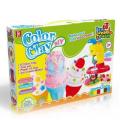 Playdough Ice Cream Factory with Crushing Machine and 6 Colours of Playdough. 