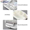 Portable Food Container Stackable Bento Box Lunch Container Dishwasher Safe Modern Design 2 Compartments for Southeast Asian Buyers Compartmented Lunch Box. 