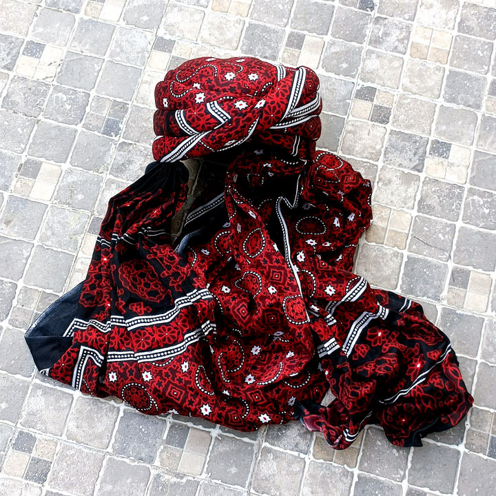 Balochi%20Sindhi%20Dastar%20Turban%20Pagri%20Meer%20Style%20Topi%20Pugri%20%20Pakistani%20Traditional%20Wear%20Bhugti%20Pag%20by%20ZENZ%20-%20Image%204