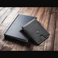 Best Leather Mens Slim Carbon fibre Wallet for Men Minimalist Genuine Leather Carbon Fibre | RFID Blocking Bifold Credit Card Holder | Futuristic Wallets for Men |. 