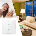 Smart Light Switch, WiFi 2-Gang Wall Wireless Tempered Glass Touch-Screen Switch. 