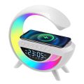 G-Lamp Bt-3401 G-shape Multifunctional Lamp: Rgb Clock Lamp & Bluetooth Speaker With Wireless Charging. 