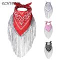 ECHIDNA Sequins Scarf Washable Sparkling Sequins Scarf Fringed Bandana. 