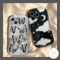 MissConnie Art Fashion Graffiti Creativity Case for Infinix Smart 6 7 5 6 Plus Hot 11 10 20 9 8 12 30 Play Hot 9 10Lite 8 30i Note 12 G96 Night Starry Sky Moon Butterfly 3D Wavy Curved Edge Soft Cover. 