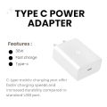 Original Google Pixel 30W PD Fast Charger Adapter for Pixel 6, 7, 5 Pro, 4A/3A/2A XL, 6A, 5A, 4, Pixel Fold 3, Lite - Quick Charging Power Delivery. 