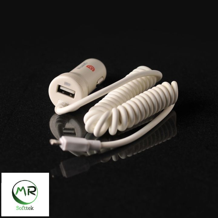 Griffin Power Jolt SE Coiled Car Charger with Lightning Connector For I phone and android