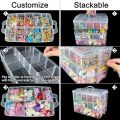 Premium Jewelry Organizer Box 5 layers 40 sections Multipurpose Stackable Box (Dimension length 9 Inches , width 6.5 Inches, height 8.5 Inches). 