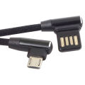 15Cm Micro- Usb 5Pin Right Angle To Left Right Angle 90 Degree Usb 2.0 Dual Elbow Data Charging Cable for Tablet & Phone V8. 