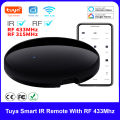 Tuya WiFi Smart IR + RF Universal Remote Control | Works with Alexa Google Assistant | Control AC, TV, Fans & RF Devices via Smart Life App | All-in-One Smart Home Automation Hub. 