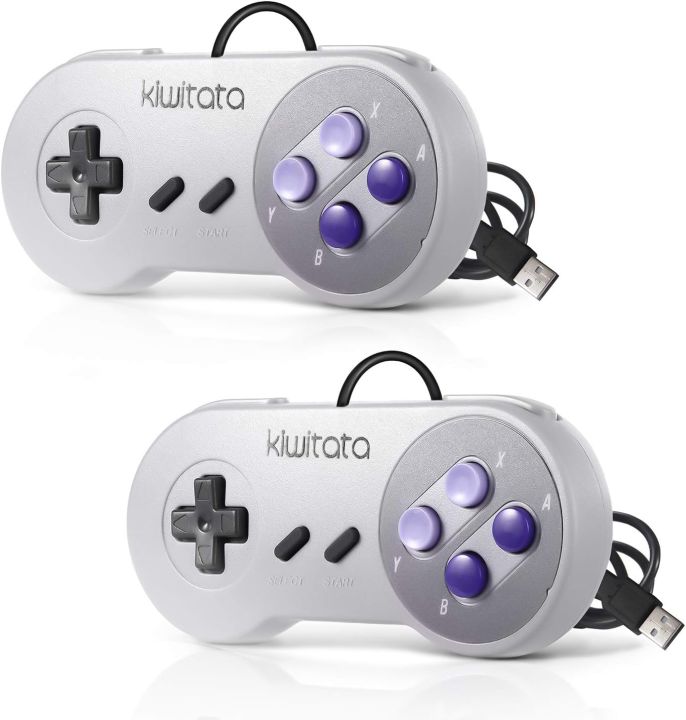 Classic SNES USB Controller for PC Gamings, Retro SNES Wired USB Game ...