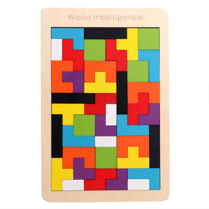 Wooden Puzzle for kids - Wood Intelligent - Educational Toys - Tangram Jigsaw Puzzle