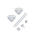 2 Layer Stainless Steel Bathroom Corner Shelf - Silver. 