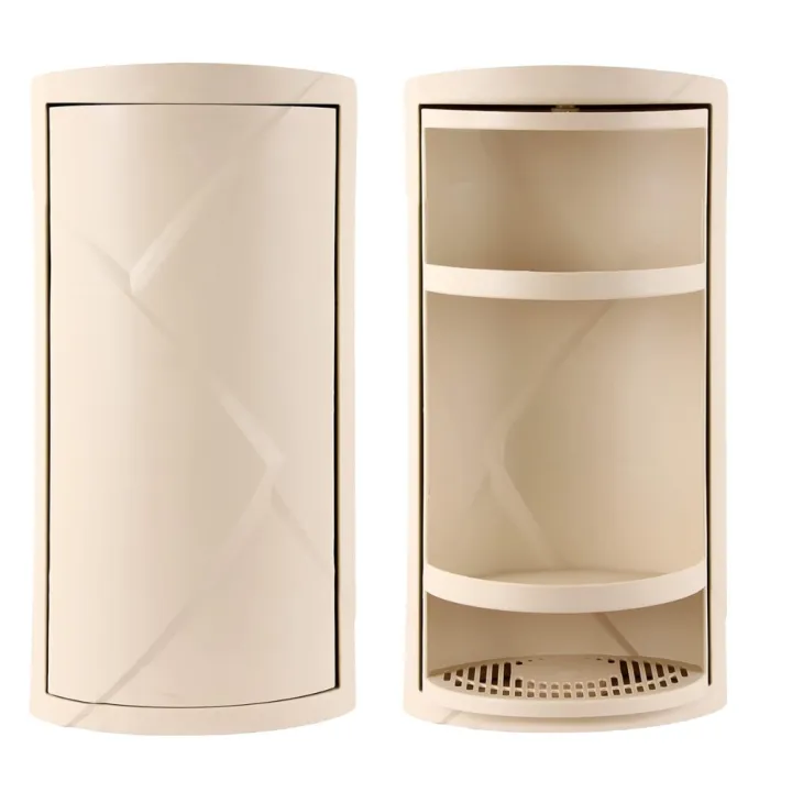 RICHARD Washroom Corner Cabinet 360° Rotating Cabinet – Plastic ...