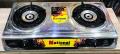 Gas Stove Full fine Glass shine Steel 2 Burner - 2 Burner Kitchen Gas Stove ( Silver) - Gas Stove-Chulha Whirlwind Flame - Auto Ignition -NG/LPG. 