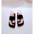 Black Velvet Kolapuri Chappal For Mens Kp-GEKP111. 