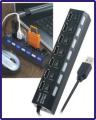 EMILY HIGH QUALITY USB HUB WITH EACH PORT LIGHT AND BUTTON. 