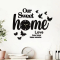 Butterflies and Sweet Home 3D Wooden Wall Clock I Wooden Wall Clock I Wall Clocks I Wall Clock For Bedroom I Wall Clock for Room I Wooden Wall Clock I Wooden Clock I Clocks I Clock. 