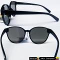 Imported I Catchers Glasses - Cat Eyes Wayfarer Shape Style Reflector Lenses Fashion Glasses Silver Lenses Black Frame. 