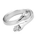 Male / Female Rings, Hug Pattern Finger Ring Metal Circlet Nice Gift. 