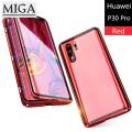 【 Miga Plaza 】 For Huawei P30 Pro Case Double Sided Glass 360 Degree Full Magnetic Cover Front Glass Case For Huawei P30 Pro Magnet Case Curved glass. 