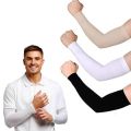 1 Pair of Arm Sleeves for Skin / White / Black Sleeves for Arm Cover for Girls | Sun Protection Sleeves | Sleeves For Arms For Boys | Cricket and Other Sports Sleeves Long Arm Sleeves for Girls. 