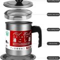 1.4L Fryer Oil Filter Pot | Carbon Steel Body with Stainless Steel Strainer & Lid | Kitchen Oil Storage Jug. 
