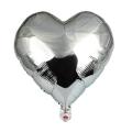 Silver & Purple Hearts Foil Balloons & 10 Latex Balloons. 