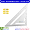 7" Rafter Square Triangle Ruler for Woodworking, High-Precision Solid Aluminum Angle Measuring & Marking Tool for Carpentry & Construction by Electrica. 