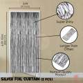 17Pcs Happy Birthday Foil Curtain, Banner and Balloons Decoration Items Combo for Birthday Party Supplies. 