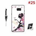 Silicone Tpu Pattern Cover Soft Phone Case For Samsung Galaxy Note Fan Edition / note FE / note 7 Casing lanyard  bracket. 
