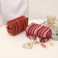 New Makeup Bag Large Capacity Student Wool Hot Selling Knitted Storage Bag New Year Pen Bag. 