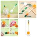 4 In 1 Multifunctional Detachable Long Handle Cup Bottle Cleaning Brush, Baby Bottle Nipple Scrubber Household Cleaning Tools. 