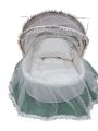 Cane wood Bassinet with Fixed Folding Mosquito Net | Portable Bed for Baby | Easy to Carry. 