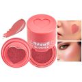 Heart Stamp Blush, Stamp Blush with Heart Shaped Applicator, Air Cushion Blusher, Moisturizing Cheek Tint Blushers for Cheeks Make Up. 