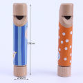 Cartoon Wooden Push Pull Flute Whistle Musical Instrument Education Kids Toy. 
