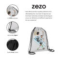 Messi Drawstring Bag - Strong Black Strings with  High-Quality Digital Printed on cloth by Zezo. 